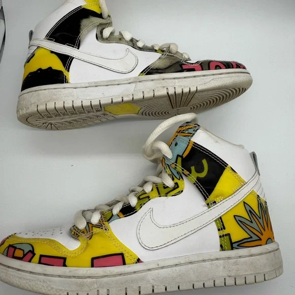 Nike SB De La Soul Dunk High Top Shoes Sneakers 2014 Size 4 GUC - Picture 8 of 13